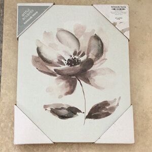 Floral Wall Art - Black and Gray